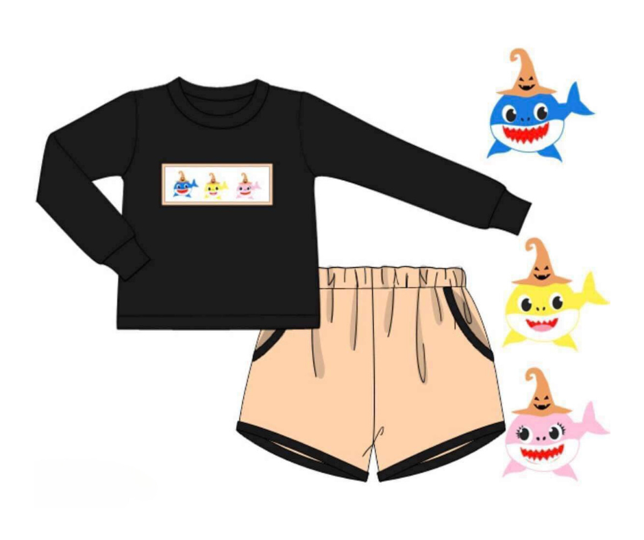 BABY SHARK HALLOWEEN SHORT SET