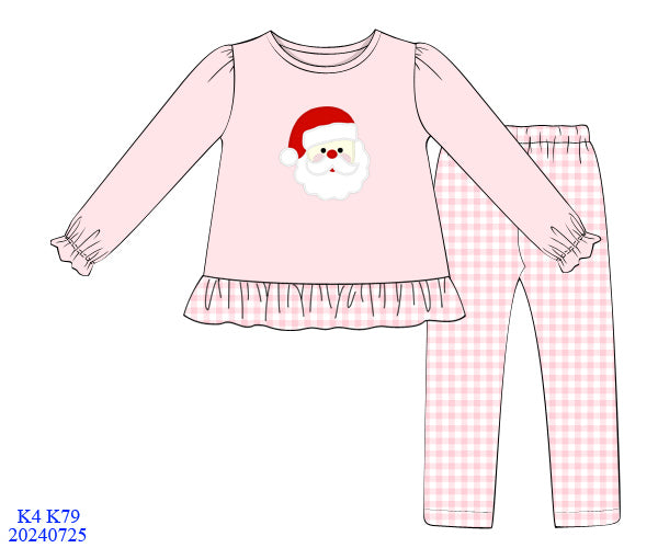 SANTA APPLIQUE LEGGING SET