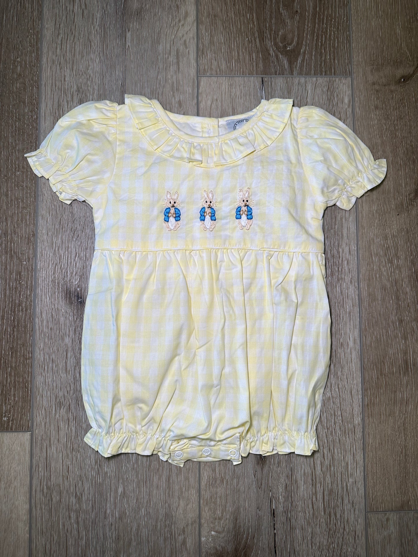 Girl Embroidered Rabbit Bubble