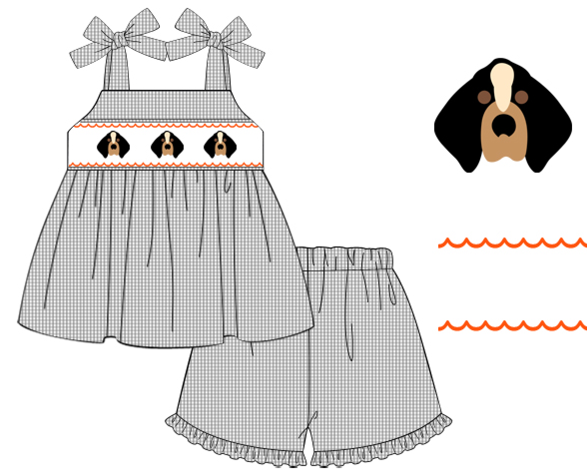 SMOKEY SMOCKED SHORT SET
