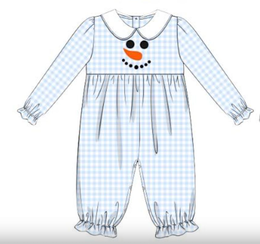 SNOWMAN GIRL ROMPER