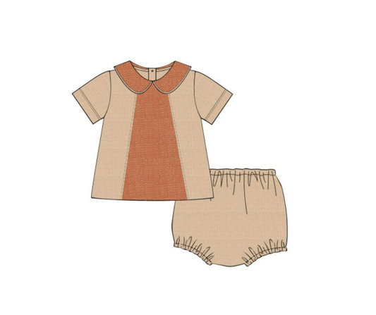 ORANGE LINEN DIAPER SET