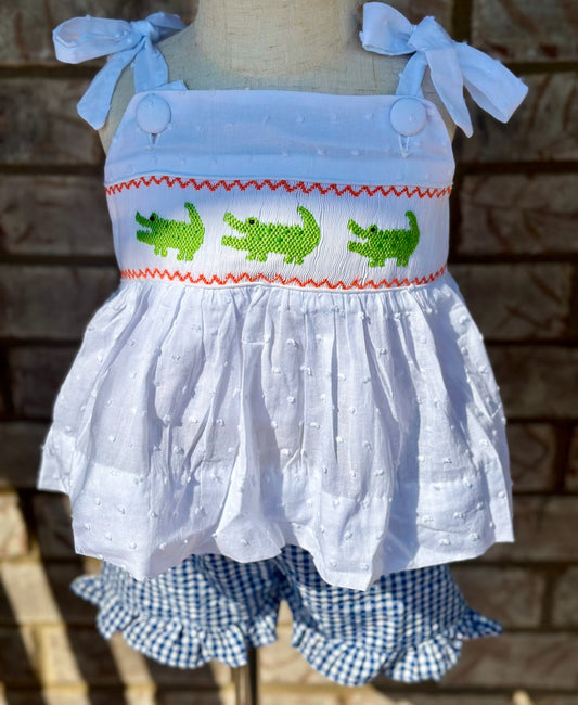 GATOR SMOCK GIRLS SET