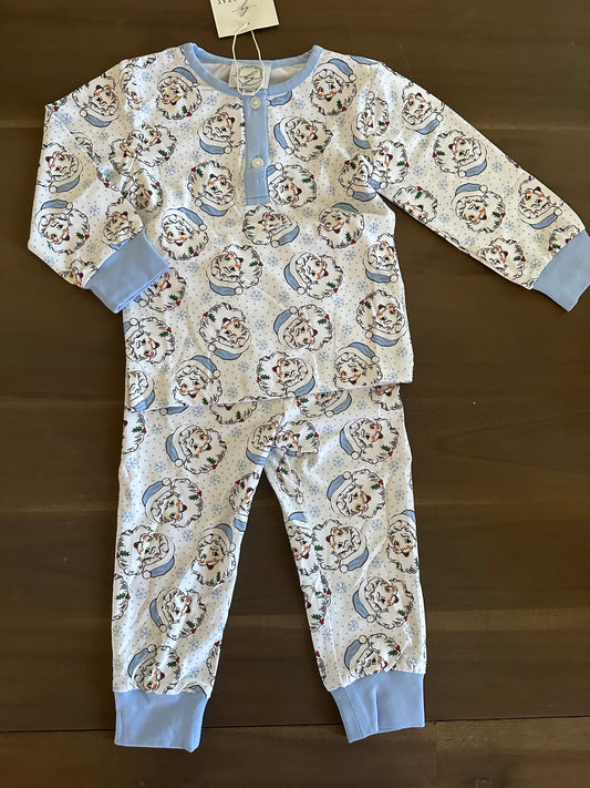 VINTAGE SANTA BLUE 2 PIECE SET