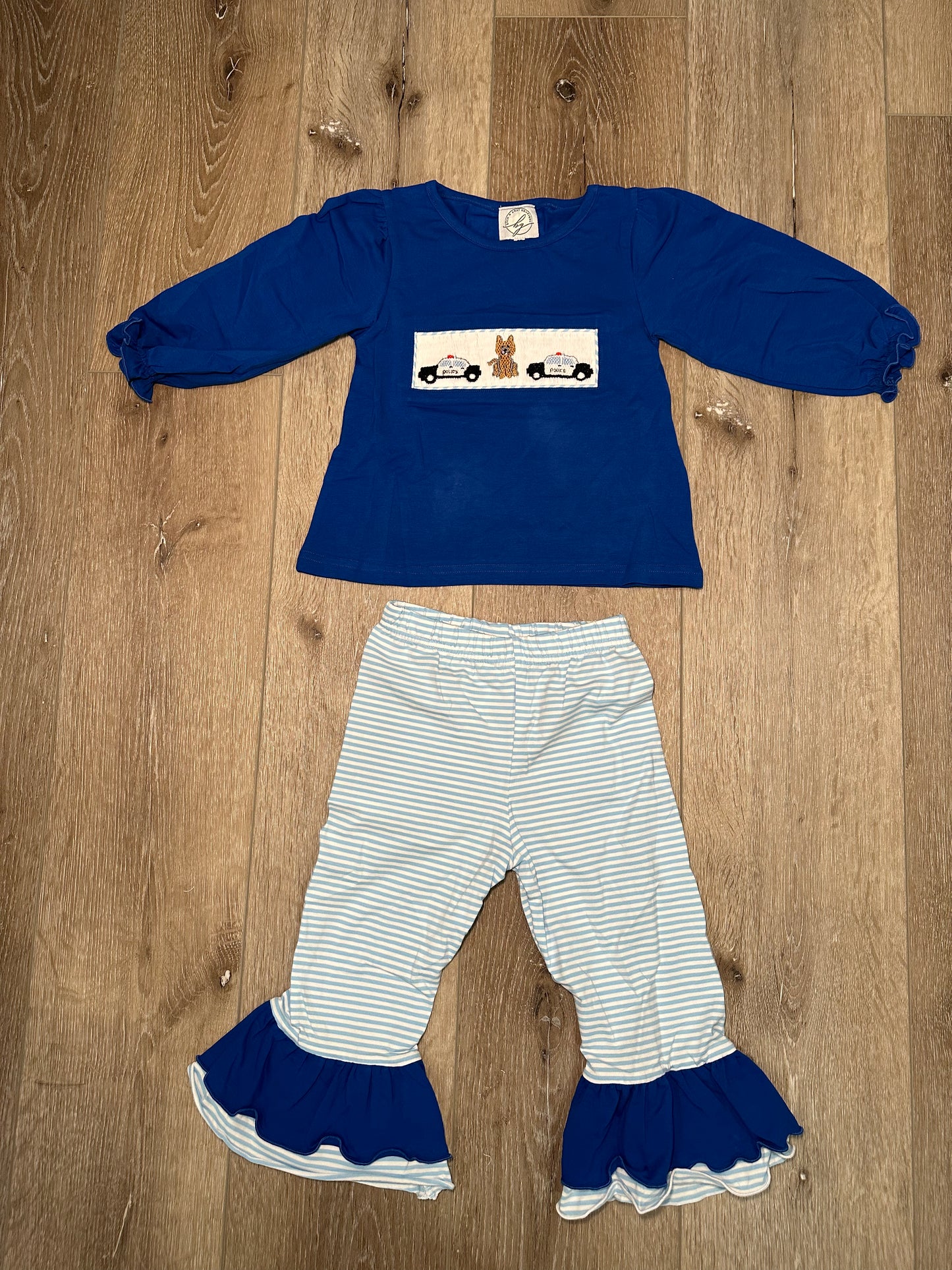 POLICE SMOCKS GIRL PANTS SET