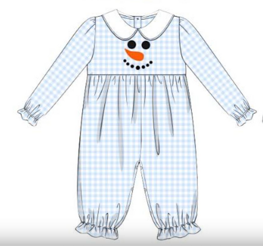 SNOWMAN GIRL ROMPER