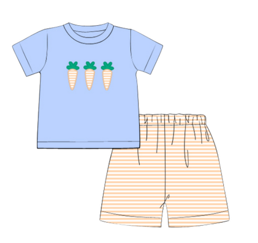 Carrot Applique Short Set